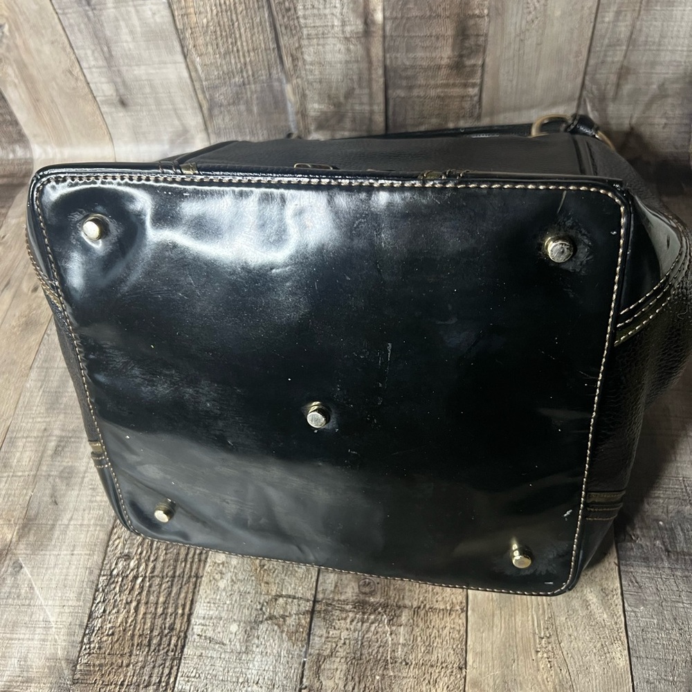 Daks black leather top handle shoulder bag - Picture 16 of 16